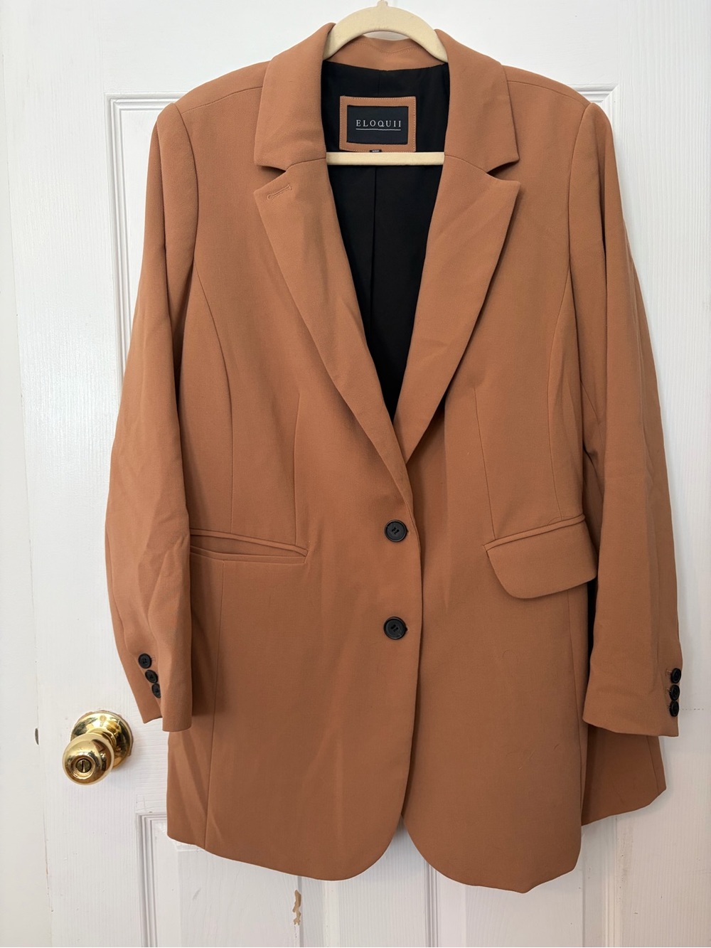 Eloquii Caramel Tailored Blazer Jacket
